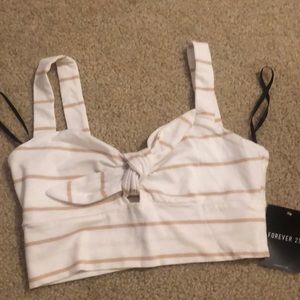 NWT Forever 21 Striped Crop Top